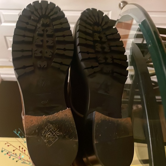 FINAL SALE‼️Alexander McQueen Velvet Zip Biker Boots Brown size 10.5 Women - Picture 5 of 9